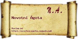 Novotni Ágota névjegykártya